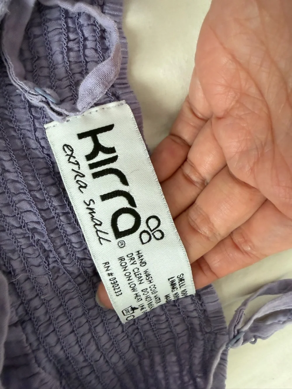 Kirra Purple Lace-Trim Smocked Cami - Picture 5 of 6